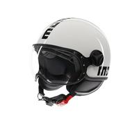 MOMODESIGN - FGTR CLASSIC E2206, Jet Helmet, Open Helmet for Motorcycles and Scooters, for Men and Women, White/Black, M