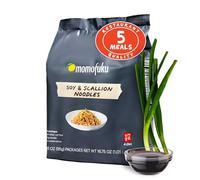 Momofuku Soy & Scallion Ramen Noodles by David Chang, 5 Count (Pack of 1) Air-Dried Vegan Instant Noodles with 11g of Plant Based Protein