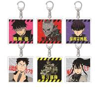 momogut 6Pcs Anime Kaiju Anime no 8 Keychain Hibino Kafka Mina Ashiro Cosplay Matching Pendant Keyring Bag Jewelry Gift
