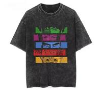 momogut Anime Cowboy Spike Bebop T-Shirt Men Hip Hop Streetwear Spike Spiegel Tshirt Washed Black Vintage T-Shirt