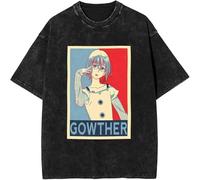 momogut The Anime Seven Deadly Sins T-Shirt Men Hip Hop Streetwear Meliodas Escanor Tshirt Washed Black Vintage T-Shirt