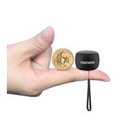 Momoho Mini Bluetooth Speaker with Camera Remote Control For Smartphones, TWS Pairing Stereo Bluetooth Speaker, Portable Bluetooth Speaker Wireless(Mini Round, Black)