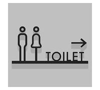 MOMOJIA 3D Men and Women Toilet Arrow Signs - 22x10.5cm/30x14.6cm/35x17cm Wayfinding Hallway Right Arrow, Stereo Acrylic Icon (Color : C, Size : 22x10.5cm)