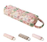 MOMOJULI Cute Quilted Hair Tools Bag with Zip Hair Styling Accessories Travel Storage Case Organiser for Shark FlexStyle,Dyson Airwrap Hair Dryer,Curling Iron,Revlon Hair Tools