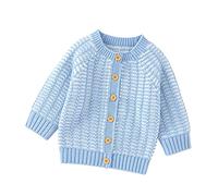 Momolaa Baby Girl Boy Knit Cardigan Sweater Hoodies Warm Tops Toddler Infant Fox Ear Knit Outerwear Jacket Coat Outfit Clothes Girls Clothes Light Blue-F 9-12 Months