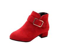 Momolaa Boys Girls Winter Boots Unisex Kid's Wp Winter Boots Junior Kids Snow Boots Girls Winter Snow Boots Size 11.5 A0-Red