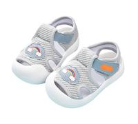 Momolaa CLEARANCE Baby Sandals Infant Toddler Boy Closed Toe Summer Breathable Barefoot Sandals Flat Anti Slip First Walking Shoes for Outdoor Water Sports