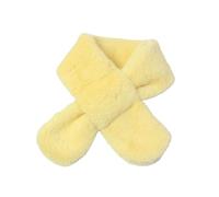 Momolaa Clearance Faux Fur Scarf Winter Warm Women Scarf Faux Fur Scarf for Lady Neck Warmer Cozy Furry Loophole Scarf Yellow