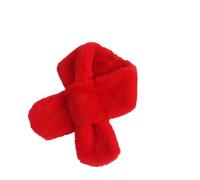 Momolaa Clearance Faux Fur Scarf Winter Warm Women Scarf Faux Fur Scarf for Lady Neck Warmer Cozy Furry Loophole Scarf Red