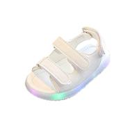 Momolaa Clearance Kids Light Up Sports Sandals, LED Easy Fasten Flat Open Toe Beach Summer Shoes Anti-Slip Boys Girls Summer Shoes Hiking Beach shoes Lightweight Breathable Walking Shoes