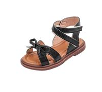 Momolaa Girl's Open Toe Gladiator Sandals size 5.5 Adjustable Ankle Strap Open Toe Summer Shoes for Kids Child Little Girl Easter Dress Shoes A1# Black Footwear