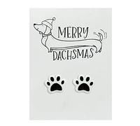 Momolaa Heart Shaped Diamond Earrings Dog Acrylic Stud Earrings Card Holiday Studs Delicate Stud Earrings (F, One Size)