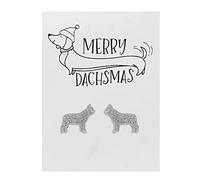 Momolaa Heart Shaped Diamond Earrings Dog Acrylic Stud Earrings Card Holiday Studs Delicate Stud Earrings (A, One Size)