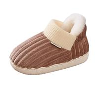 Momolaa Kids Home Slippers Girls Boys Slippers Cotton Comfy House Slippers Bedroom Home Slippers Winter Warm Indoor Shoes Winter Slippers Girls Coffee #2