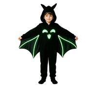 Momolaa Kids Unisex Vampire Bat Hooded Onesie Jumpsuit Zip up Bat Wings Clothes