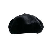 Momolaa Ladies Fashion Beret Leopard Print Painter Hat Warm Bud Cap Solid Color French Wool Cap
