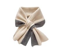 Momolaa Long Scarf Ladies Scarf Knit Scarf Color Block Neckwear Wraps Pull-Through Scarf Loophole Scarf Unisex Pure Color Winter Neck Warmer Women Scarf Winter Knitted Scarf A1-Grey