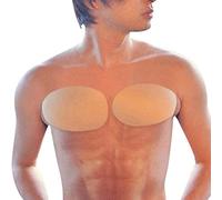 Momolaa Men's Self-Adhesive Muscle Chest Pad Shaper False Muscle Chest Stickers Beige