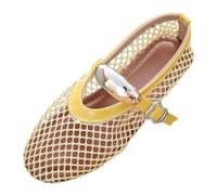 Momolaa Mesh Ballet Flats Shoes for Women New Low Heel Slip on Ballerina Comfy Breathable Dolly Shoes Trendy Footwear