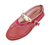 Momolaa Mesh Ballet Flats Shoes for Women New Low Heel Slip on Ballerina Comfy Breathable Dolly Shoes Trendy Footwear