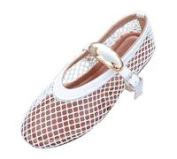 Momolaa Mesh Ballet Flats Shoes for Women New Low Heel Slip on Ballerina Comfy Breathable Dolly Shoes Trendy Footwear