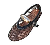 Momolaa Mesh Ballet Flats Shoes for Women New Low Heel Slip on Ballerina Comfy Breathable Dolly Shoes Trendy Footwear