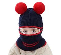 Momolaa Thermal Knitted Scarf Caps Earflap Kids Warm Hat Cycling Ski Thick Winter Toddler Baby Hood Windproof Hat Kids Hat Cowboy Hats for Kids