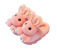 Momolaa UK 11.5 Kids Open Back Slippers Toddler Sheep Slipper Girls Boys Fluffy Cute Plush Home Slipper Warm Memory Foam Slippers Comfy Fuzzy Faux Fur Animal Bedroom Shoes 2025 Light Pink