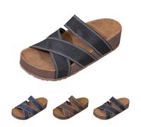 Momolaa Women Platform Slides Sandals Arch Support UK 5.5 Open Toe Slip on Sandals Flatform Mules Soft Cushion Slippers Comfy Casual Summer Shoes for Walking,Beach,Travel Black Footwear