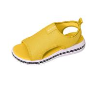 Momolaa Womens Sporty Walking Sandals UK 6.5 Flat Sandals with Back Strap Summer Beach Comfortable Casual Open-Toe Platform Slip-On Sport Sandal Yellow Footwear 2026