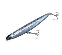 momolures - Salty Skimmer 110mm 14g bass lures topwater pencil bait sea fishing (FLASH SILVER (Rattle in))