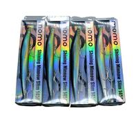 momolures - Shining Minnow Slim 145F Floating Silent Wire Weight Transfer System lure for Saltwater Bass Fishing (ANCHOVY x4pcs)
