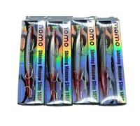 momolures - Shining Minnow Slim 145F Floating Silent Wire Weight Transfer System lure for Saltwater Bass Fishing (CLEAR MULLET x4pcs)