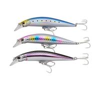 momolures - Tide Control Minnow 95 120 lip in belly system for Bass, Seabass, Salmon lure fishing. (95mm 3pcs Assort #01)