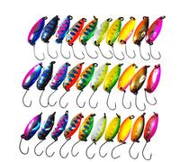 momolures Trout Fishing Spoon lure TIMO Native Color 2.8g 3.5g 4.2g Assort Set Forest MIU Style (2.8g 3.5g 4.2g - 30pcs Assort)