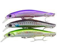 momolures - ULTIMA ARTIST SWIMMER 80mm Sinking Minnow for Bass, Seabass, Pike, Zander, Trout, Salmon lure fishing (3 Pieces Assort #02)