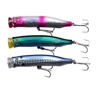 momolures - ULTIMA POPPER 120 30g Floating lure for Bass, Seabass, Bluefish fishing (3pcs Assort #04)