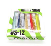 momolures Ultima SHAD Minnow Black Bass Seabass Lure US-25 Deluxe Combo Box Pike Salmon Saltwater Fishing jighead softbait (Deluxe Combo Box - 12g Head)