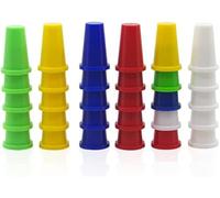 MOMOMAGE 10 Pcs Maxi Thimble Pro Thimbles Magic Tricks Stage Close up Magic Appear Disappear Magic Illusion Gimmick Props Accessories (Mix-colored)