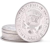 MOMOMAGE 10 Pcs Super Thin Half Dollar Version Palming Coins Magic Tricks Appearing/Vanishing Coins Magic Close up Street Illusion Accessories Gimmick Prop Comedy