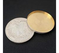 MOMOMAGE 1pc Expanded Shell Walking Liberty Half Dollar (Tail) Magic Tricks Coin Appear Vanish Magic for Magicians Accessory Close up Illusions Gimmick