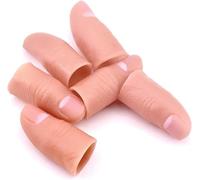 MOMOMAGE 6 Pcs Soft Thumbs False Fingers Fake Thumb Tip Magic Accessories for Vanishing Exchanging and Appearing Magic Tricks