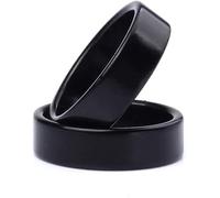 MOMOMAGE Black Strong Magnetic Magic PK Ring Magnet Coin Magic Tricks Props Finger Decoration Magician Ring Illusion Gimmick Accessories (18 mm)