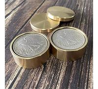 MOMOMAGE Brass Okito & Boston Box Set Magic Trick Half Dollar Size Coin Appear Vanish Magic Close up Illusions Gimmicks Magician Props