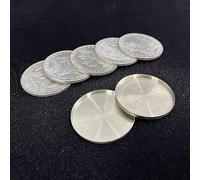 MOMOMAGE Cupronickel Morgan Dollar Shell and Coin Set (5 Coins +1 Head Shell +1 Tail Shell) Magic Tricks Close up Gimmick Props for Professional Magicians