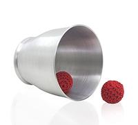 MOMOMAGE Deluxe Aluminum Chop Cup - Wide Mouth (Silver, with Magnetic) Magic Tricks Close up Appearing Cup and Ball Magic Gimmick Props