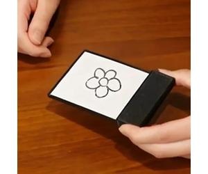 MOMOMAGE Flick! Whiteboard Magic Tricks Draw on Whiteboard Change Instantly Magic Close up Illusions Gimmicks Mentalism Props for Magicians