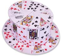 MOMOMAGE Folding Card Fan to Card Top Hat Spring Magic Tricks Stage Illusions Gimmick Prop Novelties Comedy