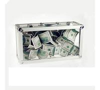 MOMOMAGE Glassy Briefcase Magic Tricks Empty Crystal Briefcase Appearing Bills Flowers Magic Magician Stage Illusions Gimmick Props Funny