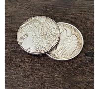 MOMOMAGE Gravity Flipper Coin Magic Tricks Walking Liberty Half Dollar Magic Magician Close up Illusions Gimmick Props Mentalism